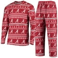 thumbnail image 1 of Men's Concepts Sport Crimson Alabama Crimson Tide Ugly Sweater Knit Long Sleeve Top and Pant Set, 1 of 5