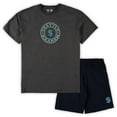 thumbnail image 1 of Men's Concepts Sport Deep Sea Blue/Heathered Charcoal Seattle Kraken Big & Tall Top & Shorts Sleep Set, 1 of 3