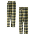 thumbnail image 1 of Men's Concepts Sport Gold/Black Vegas Golden Knights Region Flannel Sleep Pants, 1 of 3