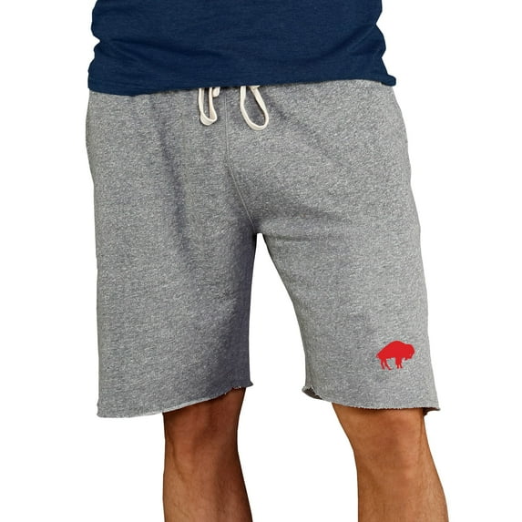 Men's Concepts Sport Gray Buffalo Bills Throwback Logo Mainstream Terry Shorts