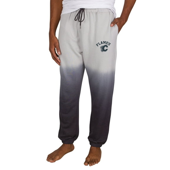 Men's Concepts Sport Gray Calgary Flames Dusk Dip Dye Lounge Pants