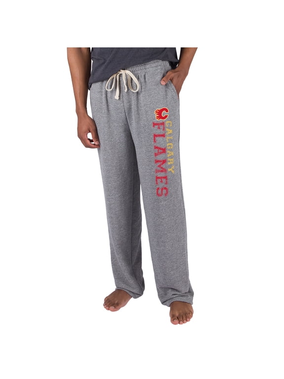 Men's Concepts Sport Gray Calgary Flames Mainstream Terry Tri-Blend Pants
