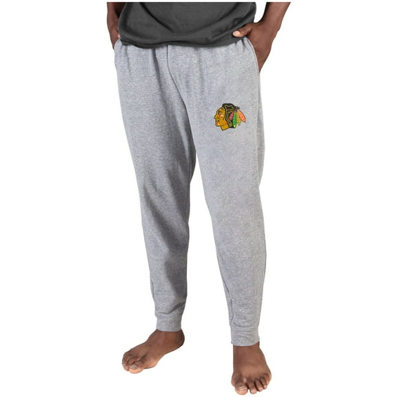 Men's Concepts Sport Gray Chicago Blackhawks Mainstream Cuffed Terry Pants
