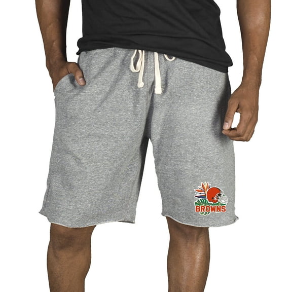 Men's Concepts Sport Gray Cleveland Browns Mainstream Tri-Blend Shorts