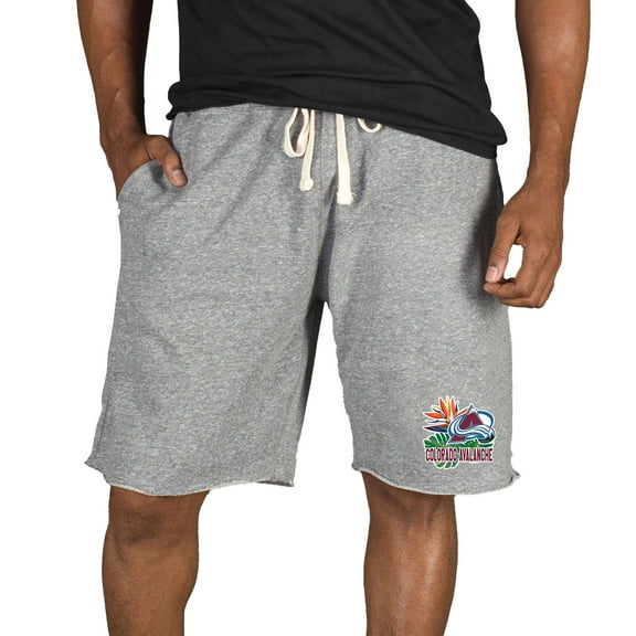 Men's Concepts Sport Gray Colorado Avalanche Mainstream Tri-Blend Shorts