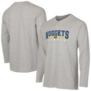 Mens Concepts Sport Gray Denver Nuggets Hawthorn Thermal Knit Long Sleeve Henley T-Shirt