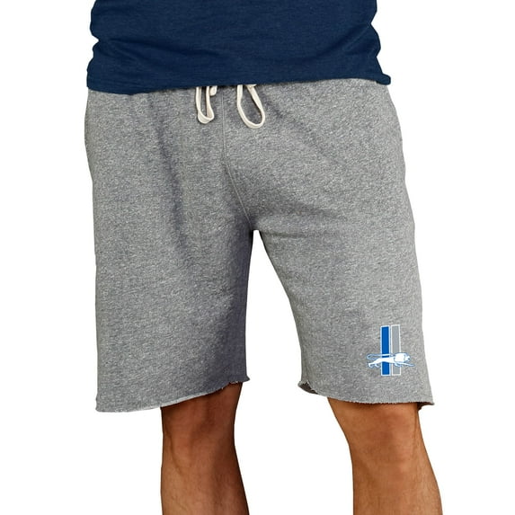 Men's Concepts Sport Gray Detroit Lions Throwback Logo Mainstream Terry Shorts