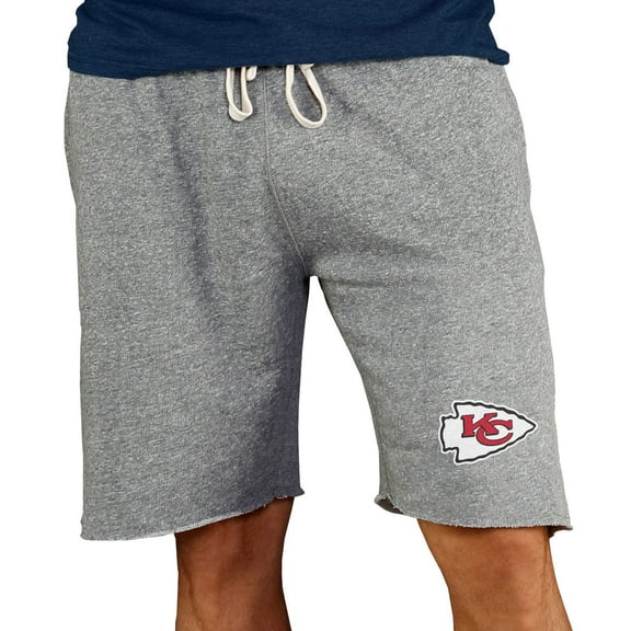 Men's Concepts Sport Gray Kansas City Chiefs Mainstream Terry Shorts