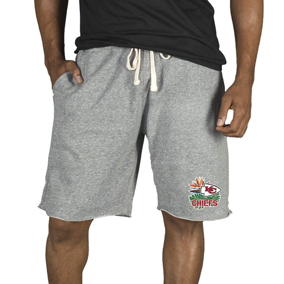 Men's Concepts Sport Gray Kansas City Chiefs Mainstream Tri-Blend Shorts
