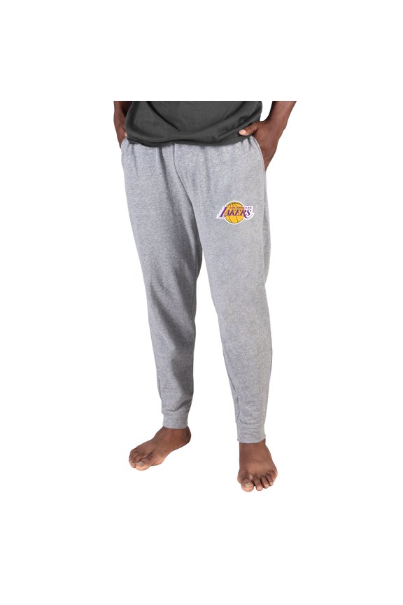 Men's Concepts Sport Gray Los Angeles Lakers Mainstream Cuffed Terry Pants