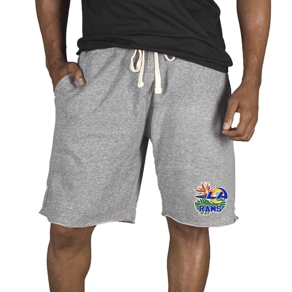 Men's Concepts Sport Gray Los Angeles Rams Mainstream Tri-Blend Shorts
