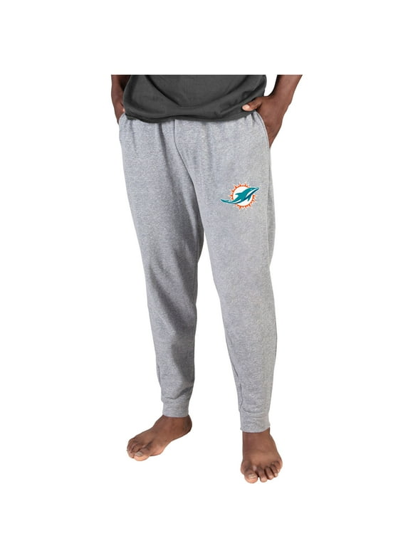 Men's Concepts Sport Gray Miami Dolphins Lightweight Jogger Sleep Pants