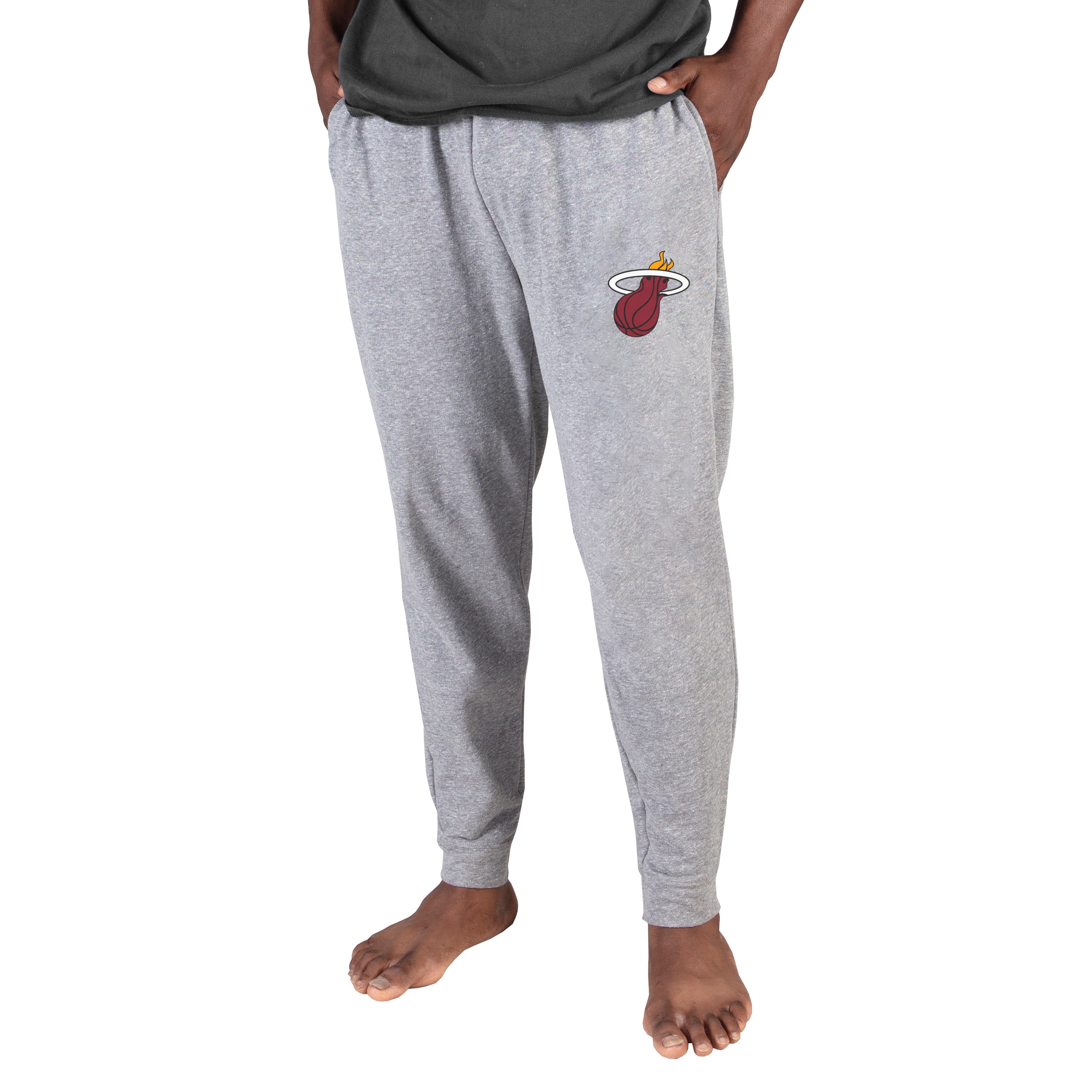 Men's Concepts Sport Gray Miami Heat Mainstream Cuffed Terry Pants - image 1 of 1