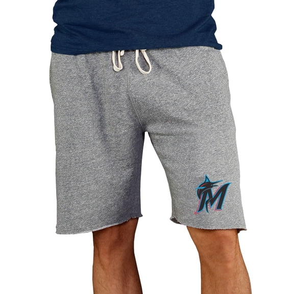 Men's Concepts Sport Gray Miami Marlins Mainstream Terry Shorts