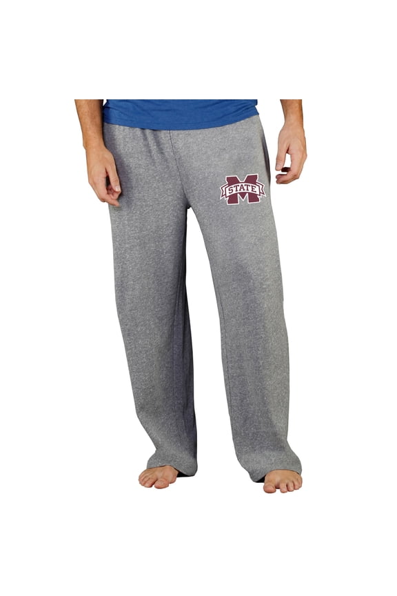 Men's Concepts Sport Gray Mississippi State Bulldogs Mainstream Terry Pants