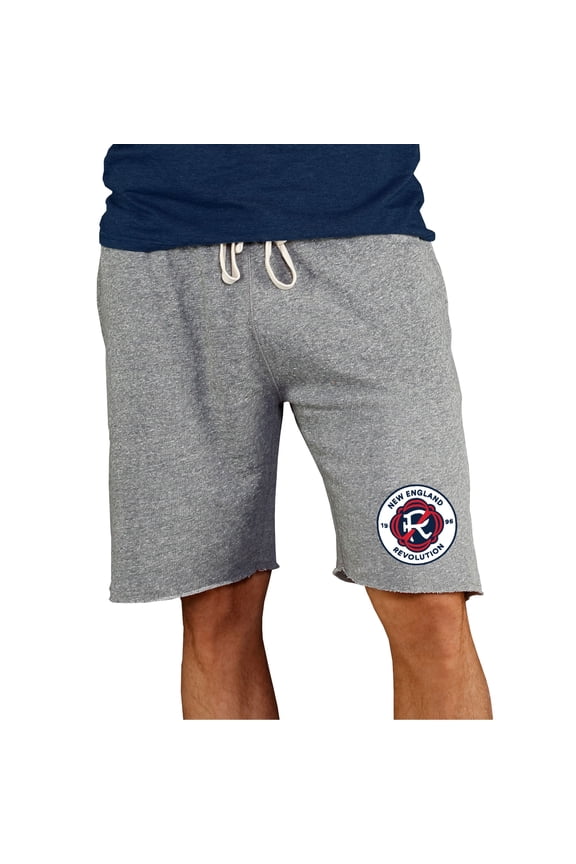 Men's Concepts Sport Gray New England Revolution Mainstream Terry Tri-Blend Shorts