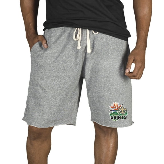 Men's Concepts Sport Gray New Orleans Saints Mainstream Tri-Blend Shorts