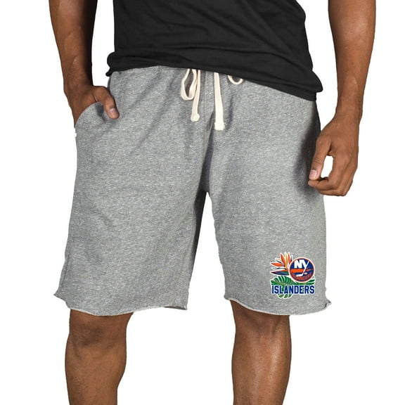 Men's Concepts Sport Gray New York Islanders Mainstream Tri-Blend Shorts