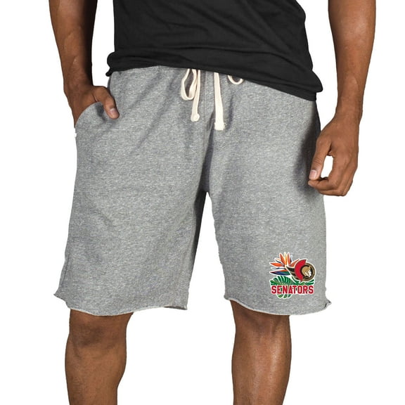 Men's Concepts Sport Gray Ottawa Senators Mainstream Tri-Blend Shorts