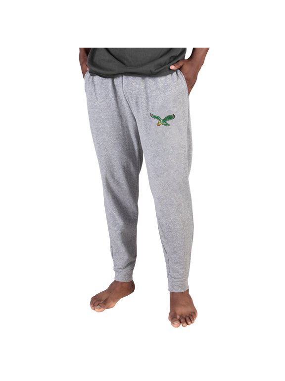 Men's Concepts Sport Gray Philadelphia Eagles Throwback Logo Mainstream Cuffed Terry Pants