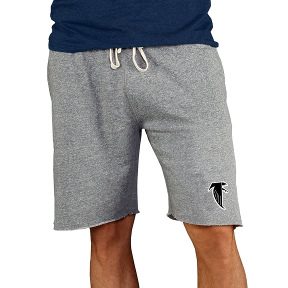 Men's Concepts Sport Gray Atlanta Falcons Throwback Logo Mainstream Terry Shorts