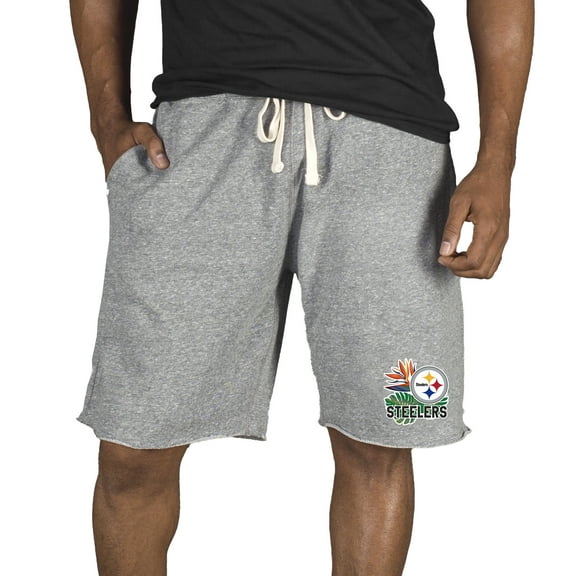 Men's Concepts Sport Gray Pittsburgh Steelers Mainstream Tri-Blend Shorts