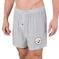 thumbnail image 1 of Men's Concepts Sport Gray Pittsburgh Steelers Melody Woven Boxer, 1 of 1
