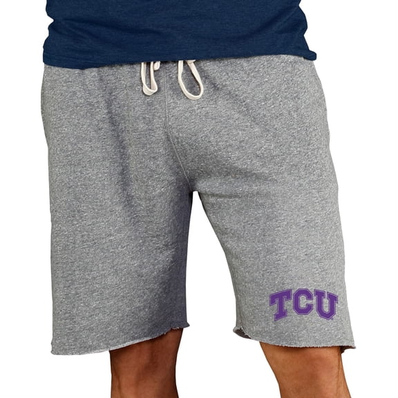Men's Concepts Sport Gray TCU Horned Frogs Mainstream Terry Shorts