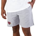 thumbnail image 1 of Men's Concepts Sport Gray/White Arizona Cardinals Tradition Woven Jam Shorts, 1 of 1