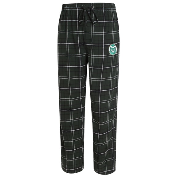 Men's Concepts Sport Green/Black Colorado State Rams Ultimate Flannel Pants