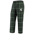 thumbnail image 1 of Men's Concepts Sport Green/Black Michigan State Spartans Ultimate Flannel Pants, 1 of 3