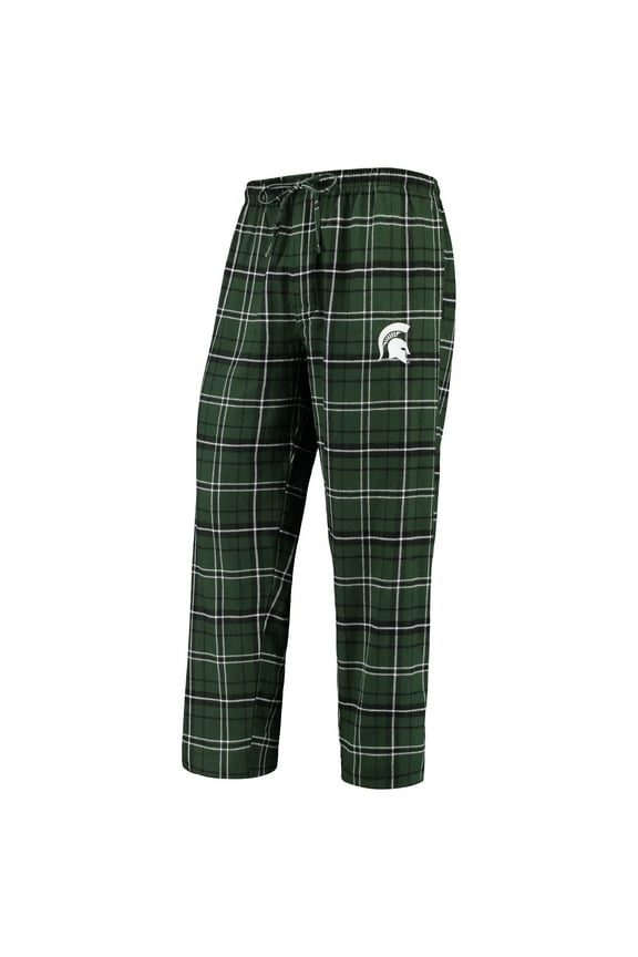 Men's Concepts Sport Green/Black Michigan State Spartans Ultimate Flannel Pants