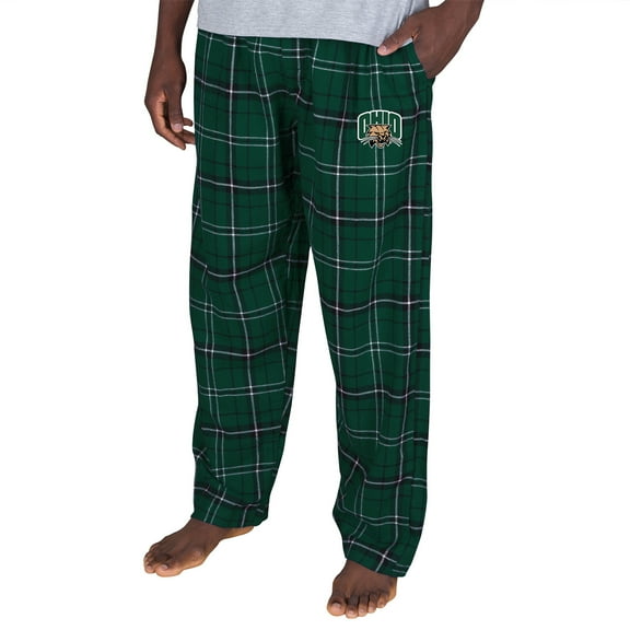 Men's Concepts Sport Green/Black Ohio Bobcats Ultimate Flannel Pants