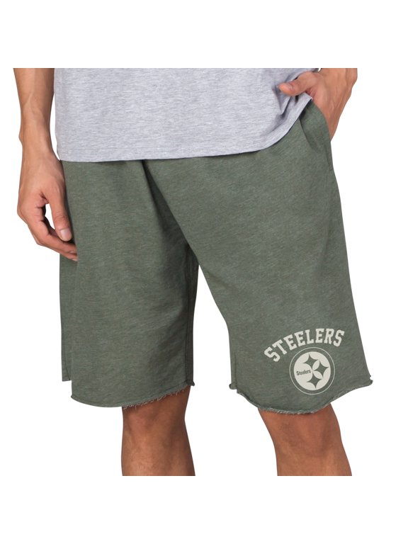 Men's Concepts Sport Green Pittsburgh Steelers Mainstream Tri-Blend Shorts