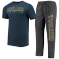 thumbnail image 1 of Men's Concepts Sport Heathered Charcoal/Navy Marquette Golden Eagles Meter Top & Pants Sleep Set, 1 of 5