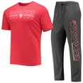 thumbnail image 1 of Men's Concepts Sport Heathered Charcoal/Red Houston Cougars Meter T-Shirt & Pants Sleep Set, 1 of 5
