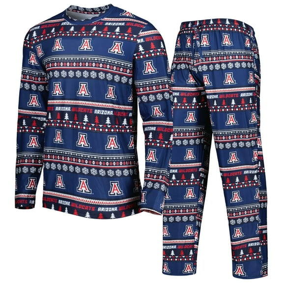 Men's Concepts Sport Navy Arizona Wildcats Swivel Long Sleeve Top & Pants Sleep Set