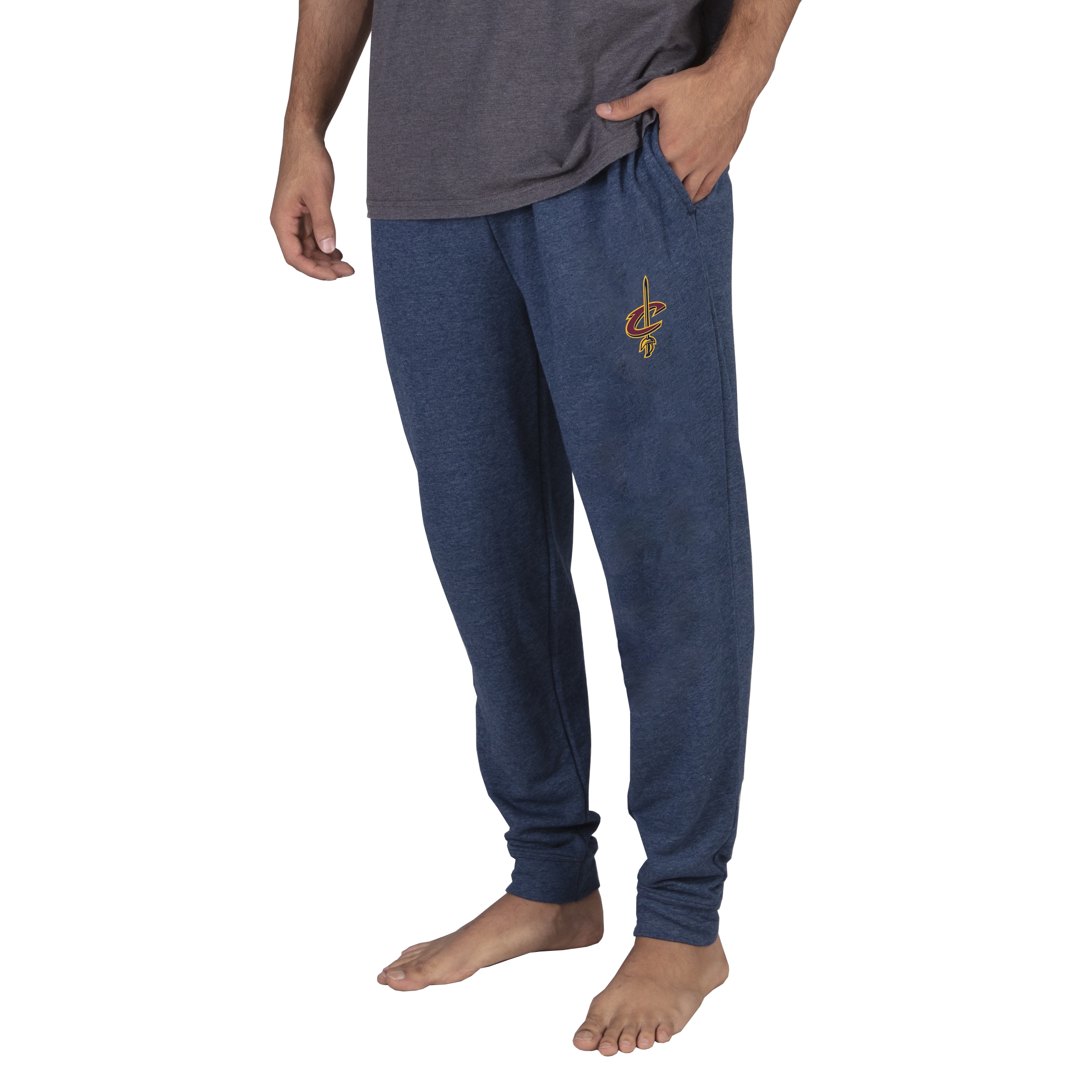 Men's Concepts Sport Navy Cleveland Cavaliers Mainstream Cuffed Terry Pants - image 1 of 1