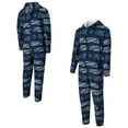 thumbnail image 1 of Men's Concepts Sport Navy Dallas Cowboys Shuffle All-Over-Print Microfleece Full-Zip Union Suit, 1 of 3