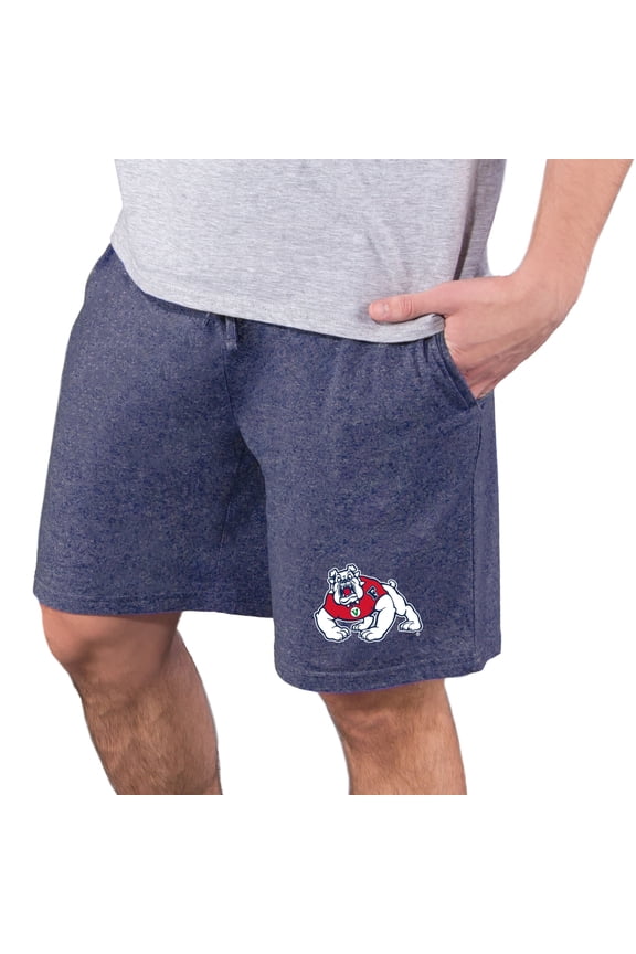 Men's Concepts Sport Navy Fresno State Bulldogs Quest Knit Jam Shorts