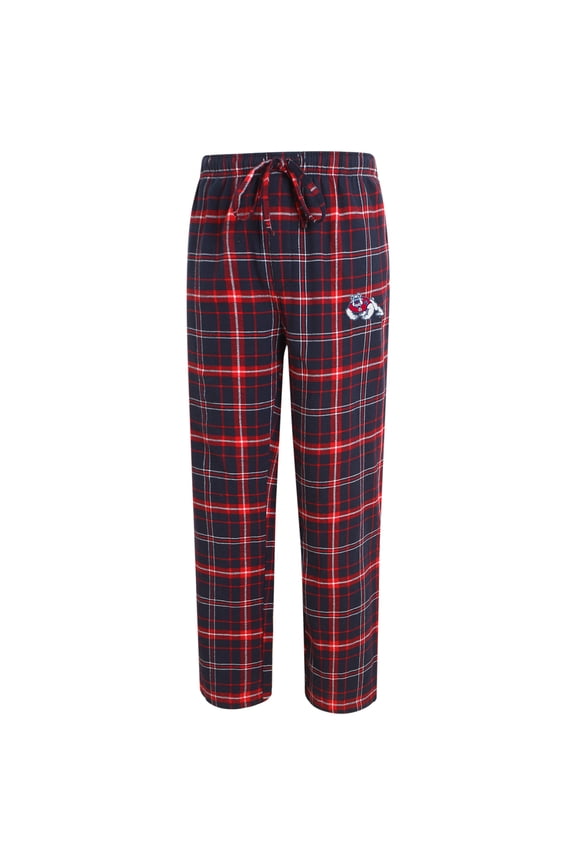 Men's Concepts Sport Navy/Red Fresno State Bulldogs Ultimate Flannel Pants