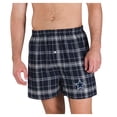 thumbnail image 1 of Men's Concepts Sport Navy/Gray Dallas Cowboys Ultimate Flannel Boxers, 1 of 1