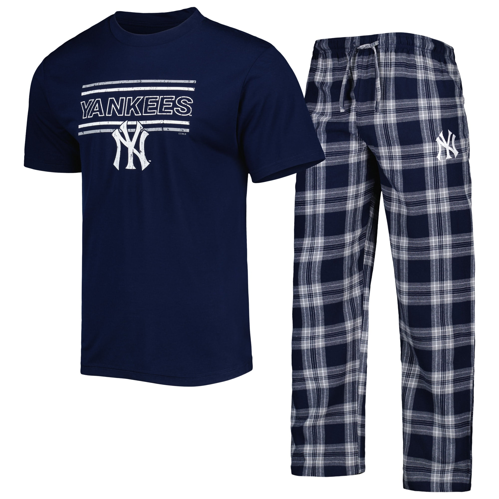 Men's Concepts Sport Navy/Gray New York Yankees Badge T-Shirt & Pants ...