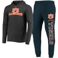 thumbnail image 1 of Men's Concepts Sport Navy/Heather Charcoal Auburn Tigers Meter Long Sleeve Hoodie Top & Jogger Pajama Set, 1 of 5