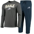 thumbnail image 1 of Men's Concepts Sport Navy/Heathered Charcoal Navy Midshipmen Meter Long Sleeve T-Shirt & Pants Sleep Set, 1 of 5