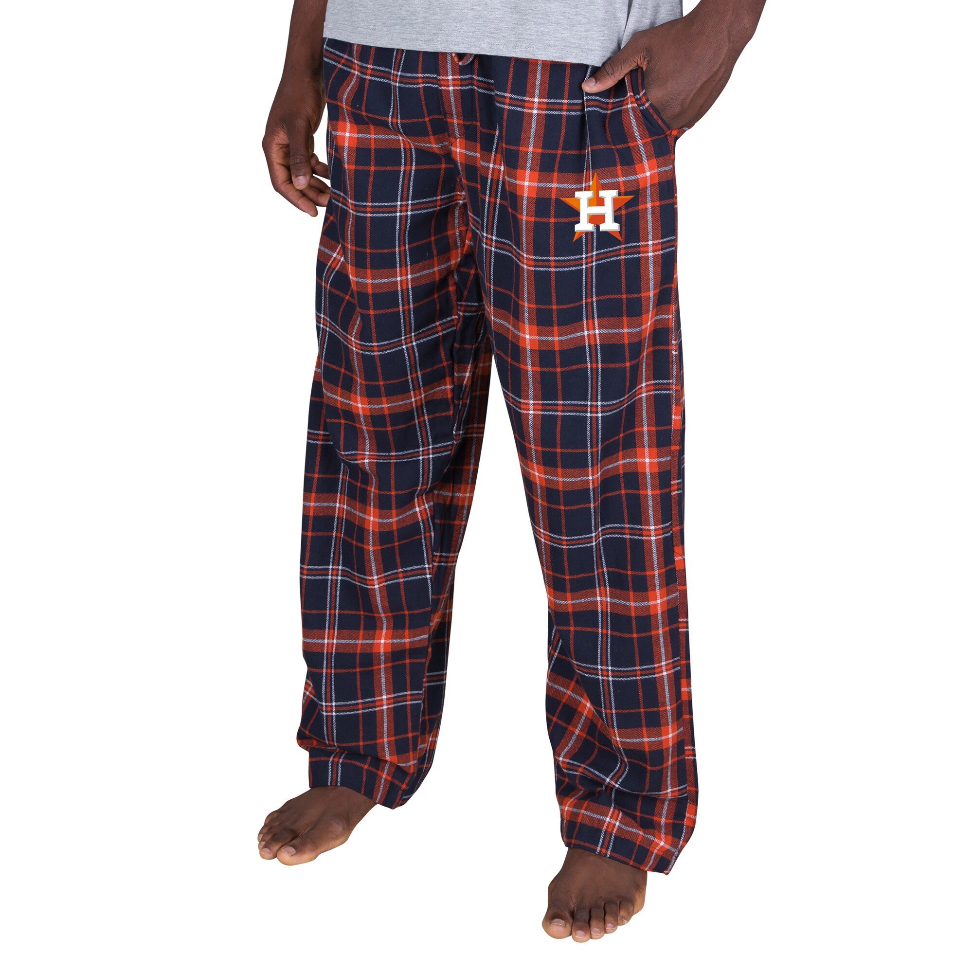 Men's Concepts Sport Navy Houston Astros Ultimate Plaid Flannel Pajama Pants - image 1 of 2