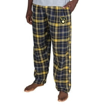 Men's Concepts Sport Navy Milwaukee Brewers Ultimate Plaid Flannel Pajama Pants