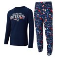 thumbnail image 1 of Men's Concepts Sport  Navy New England Patriots Chestnut Long Sleeve Top & Pants Set, 1 of 3