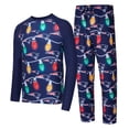 thumbnail image 1 of Men's Concepts Sport  Navy New England Patriots Garland Knit Raglan Long Sleeve Top and Pants Set, 1 of 3