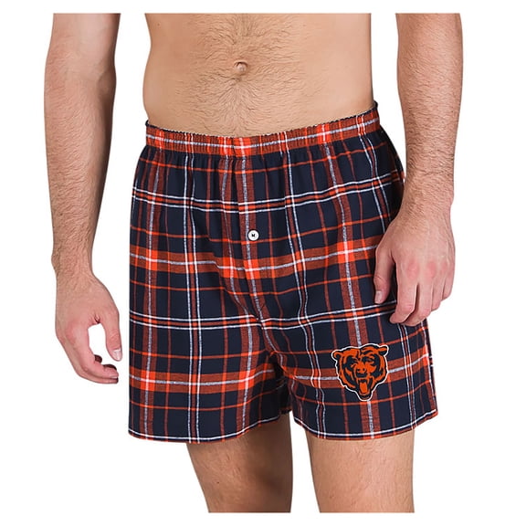 Men's Concepts Sport Navy/Orange Chicago Bears Ultimate Flannel Boxers